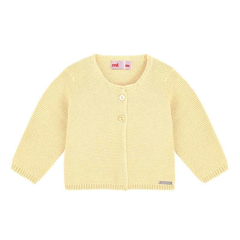 Long Garter Stitch Knitted Cardigan - Over The Moon
