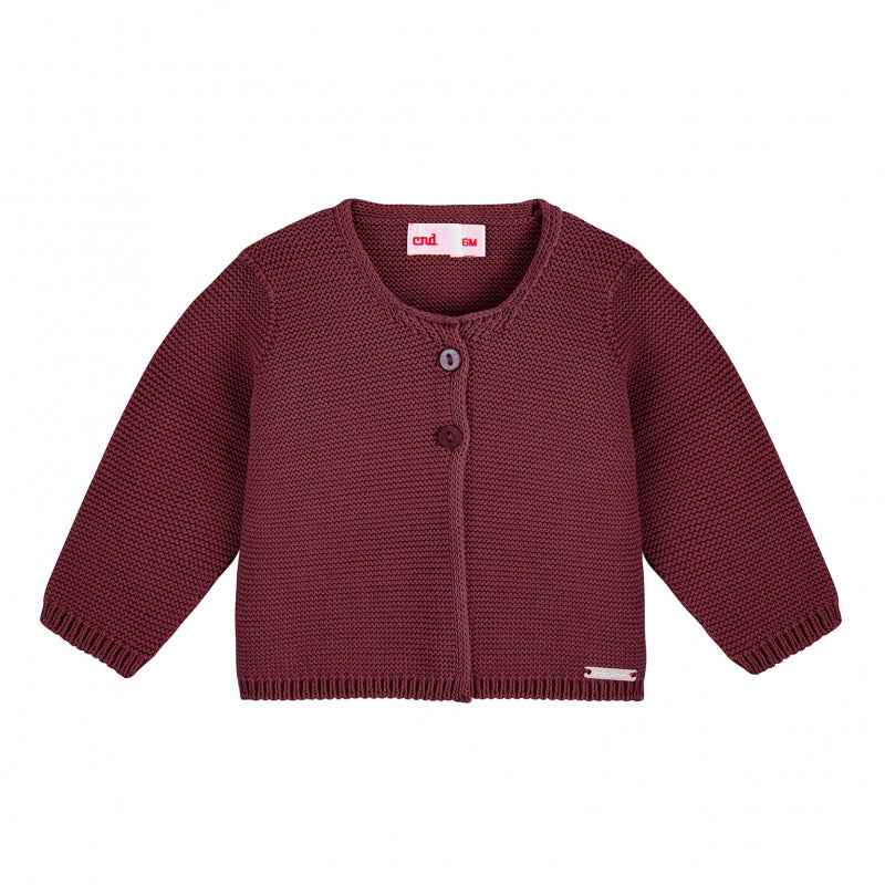 Long Garter Stitch Knitted Cardigan - Over The Moon