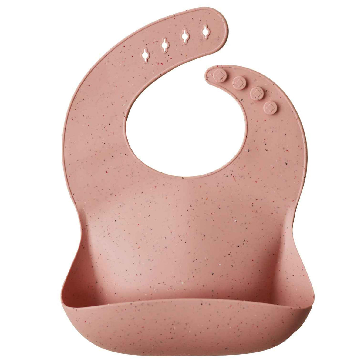 Silicone Bib - Peach Terrazzo - Over The Moon