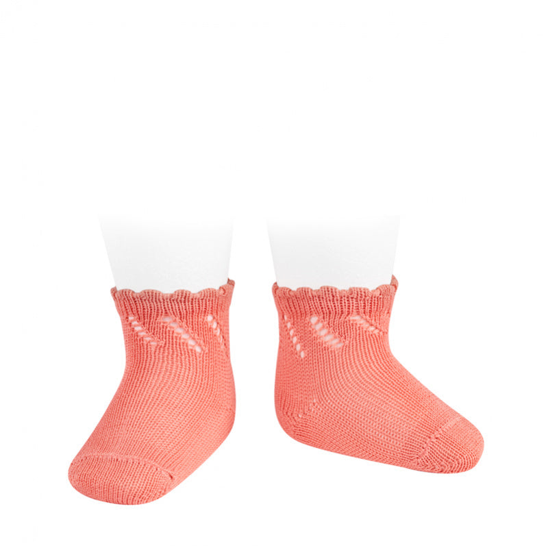 Perle Diagonal Openwork Short Socks - Cóndor