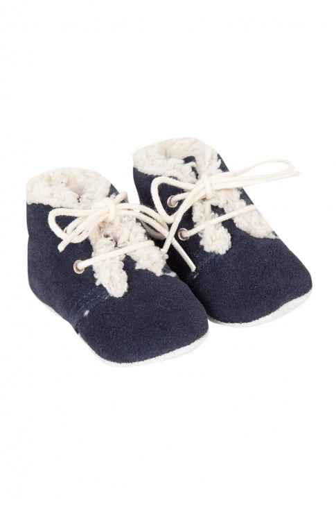 Shoes - Navy shoes with sherpa - Over The Moon