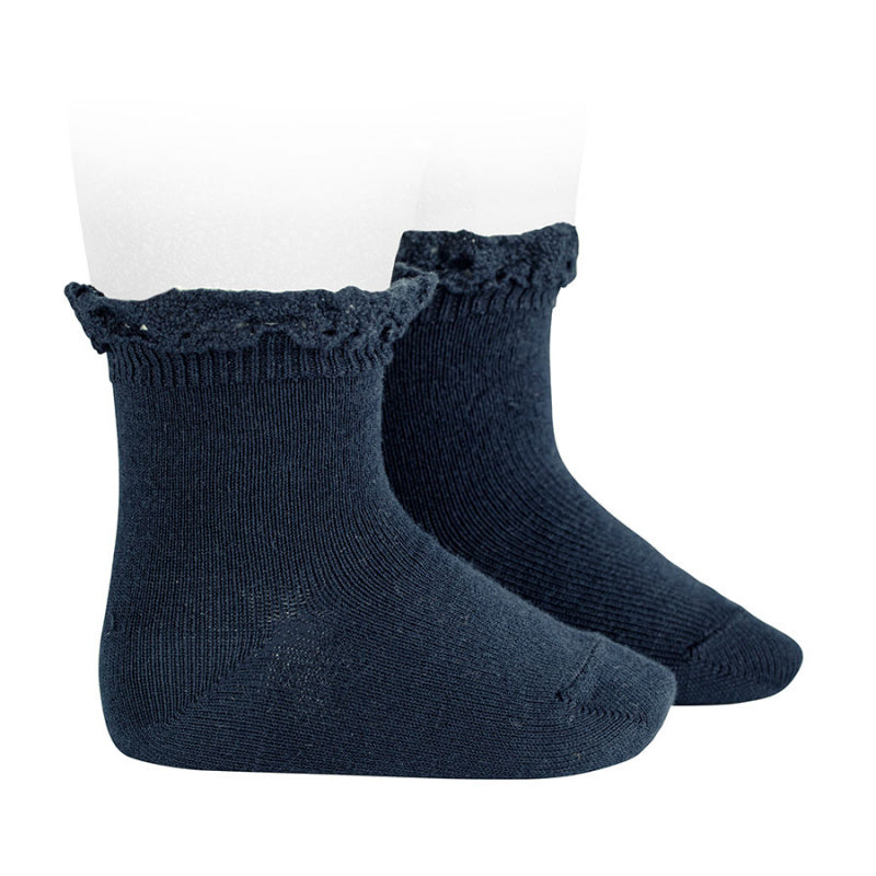 Short socks with lace edge - Cóndor
