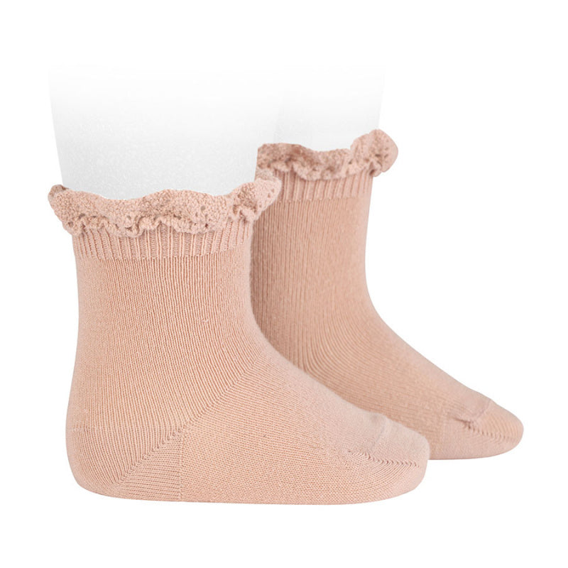 Short socks with lace edge - Cóndor