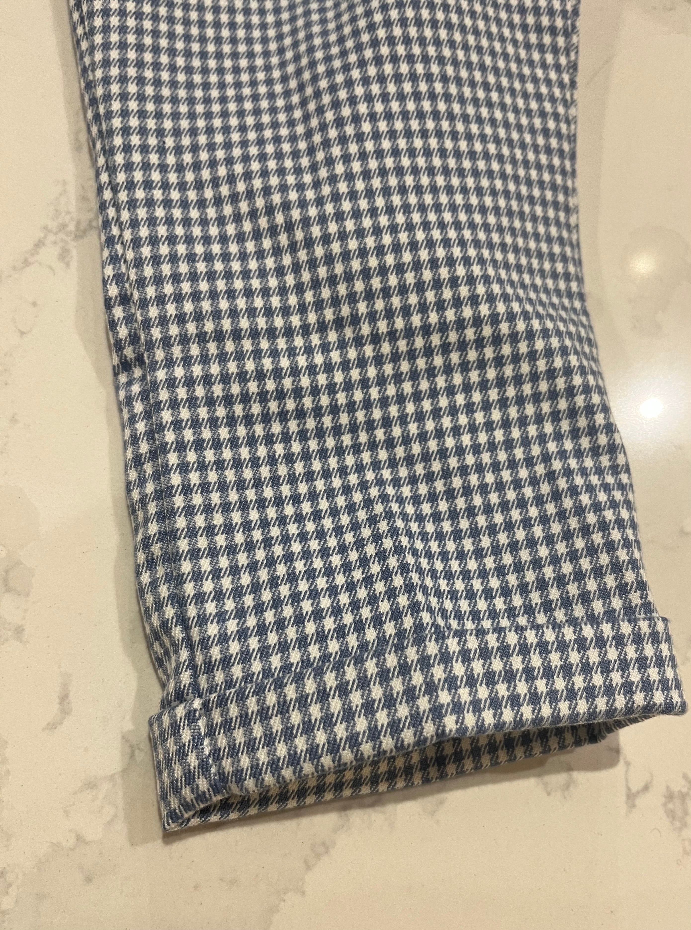 Trousers - Checked Flannel Blue