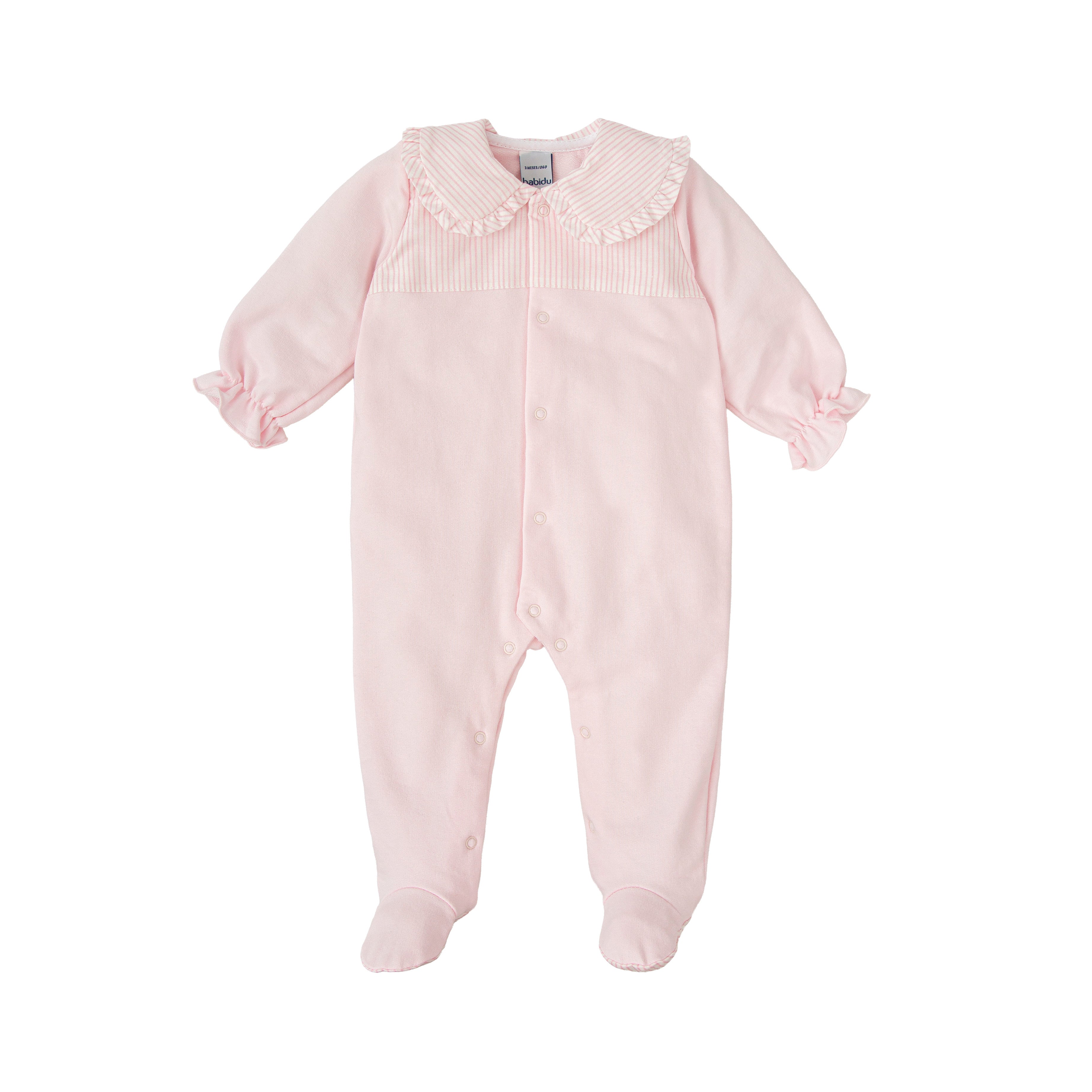 Strampler – Gestreift, Rosa Annabel