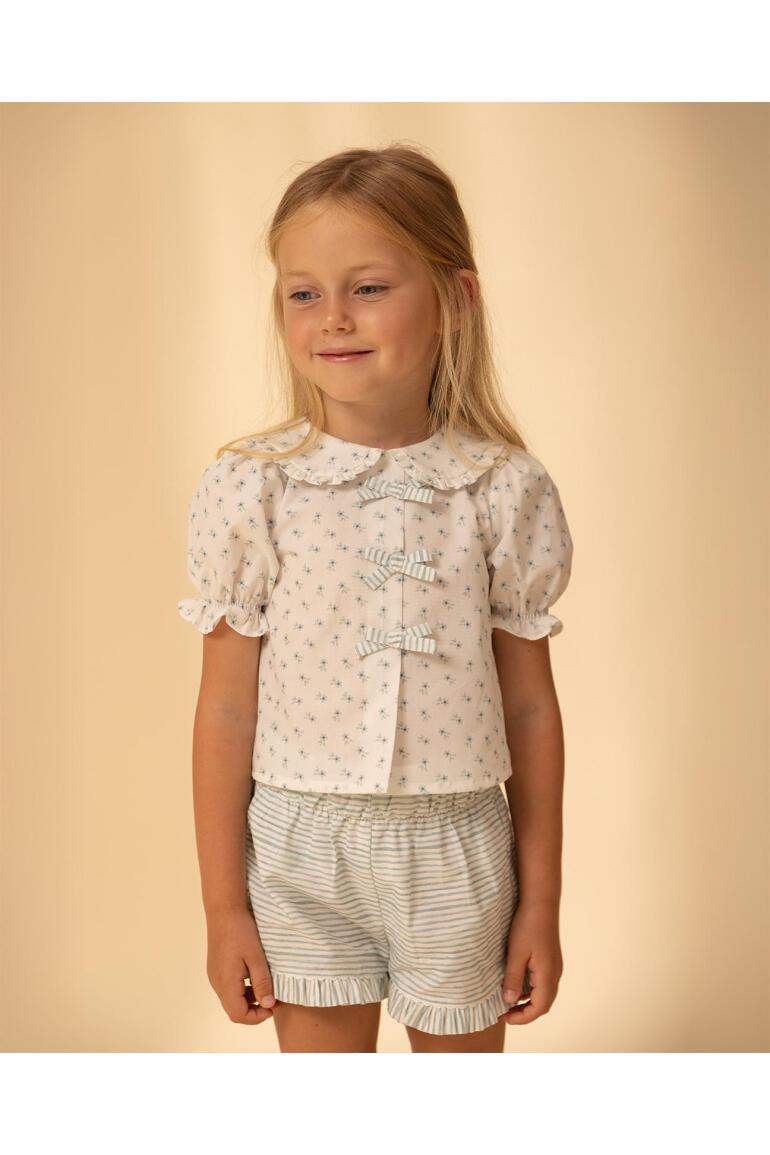 Kurzes Set - Blumenmuster & Streifen