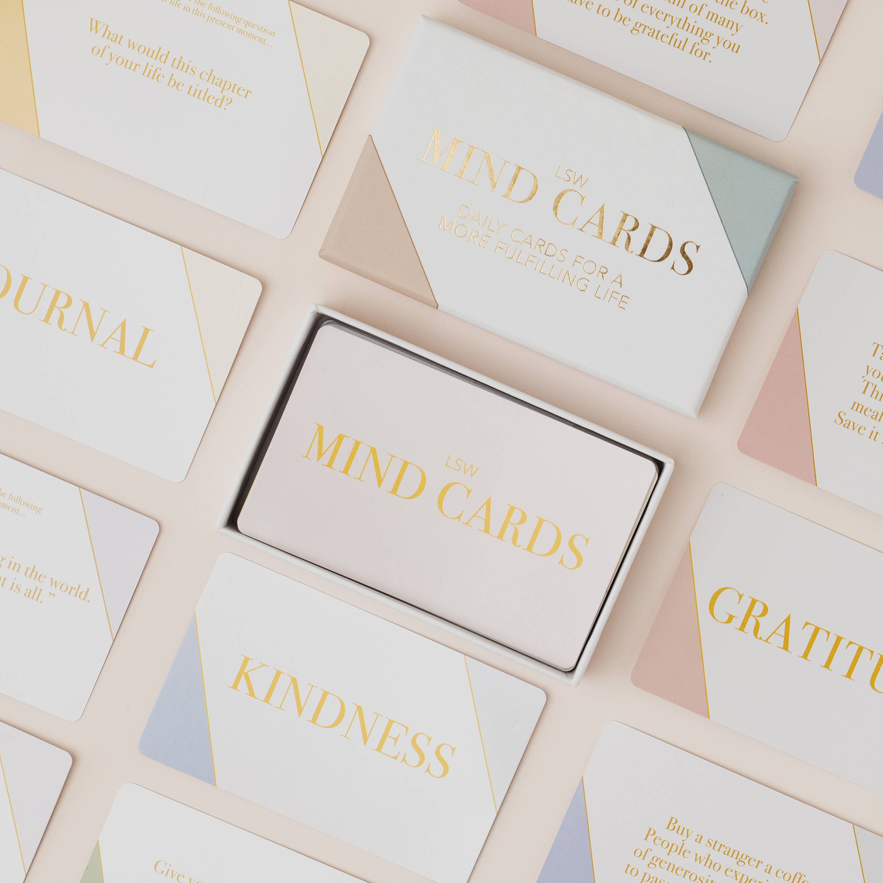 LSW Mind Cards: Daily Mindfulness and Self Care Prompts - Over The Moon
