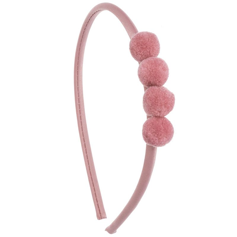 Soft Baby Headband with 4 Mini Pompoms