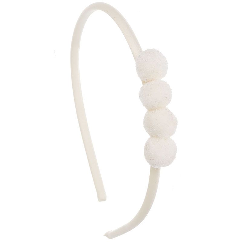 Soft Baby Headband with 4 Mini Pompoms