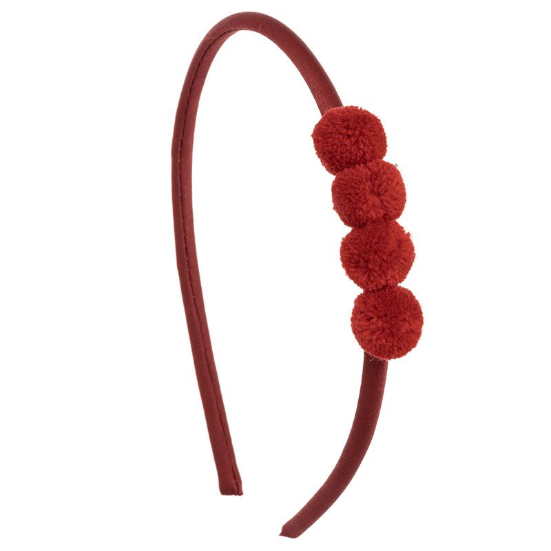 Soft Baby Headband with 4 Mini Pompoms