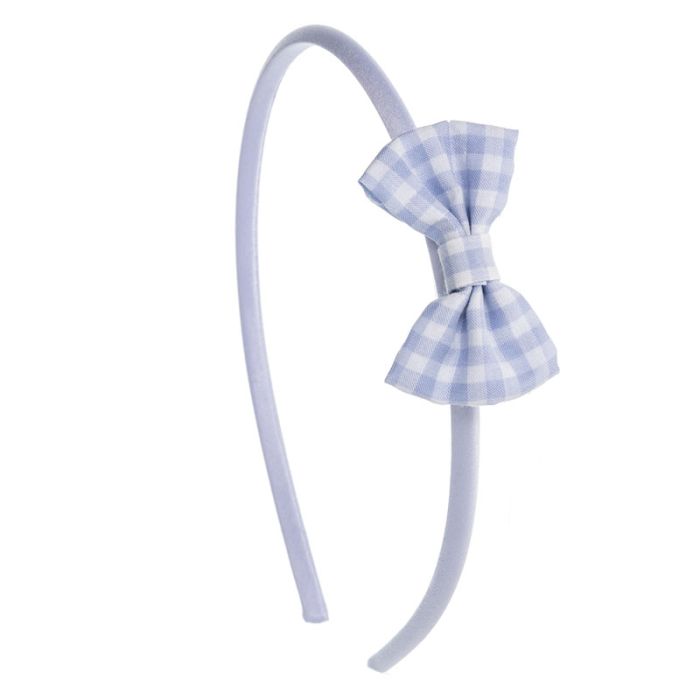 Soft Hairband with Simple Gingham Fabric Bow
