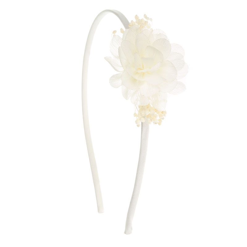 Haarband - Blumenornament und trockene Blüte