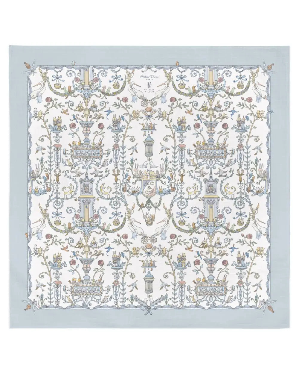 Musselin (Tücher) - Toile de Jouy Blau – Atelier Choux & Caitlin Wilson