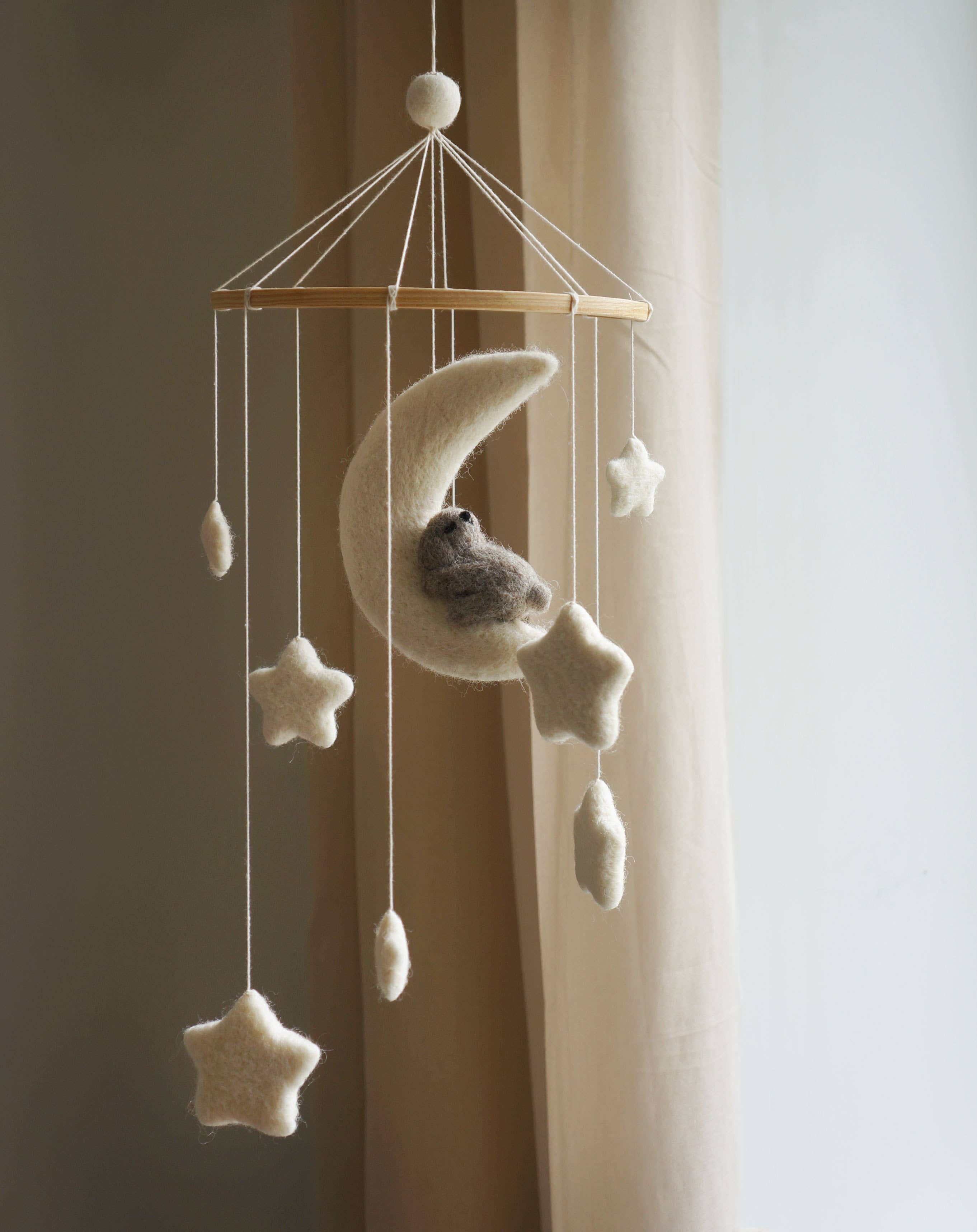 Mobile - White Moon & Rabbit