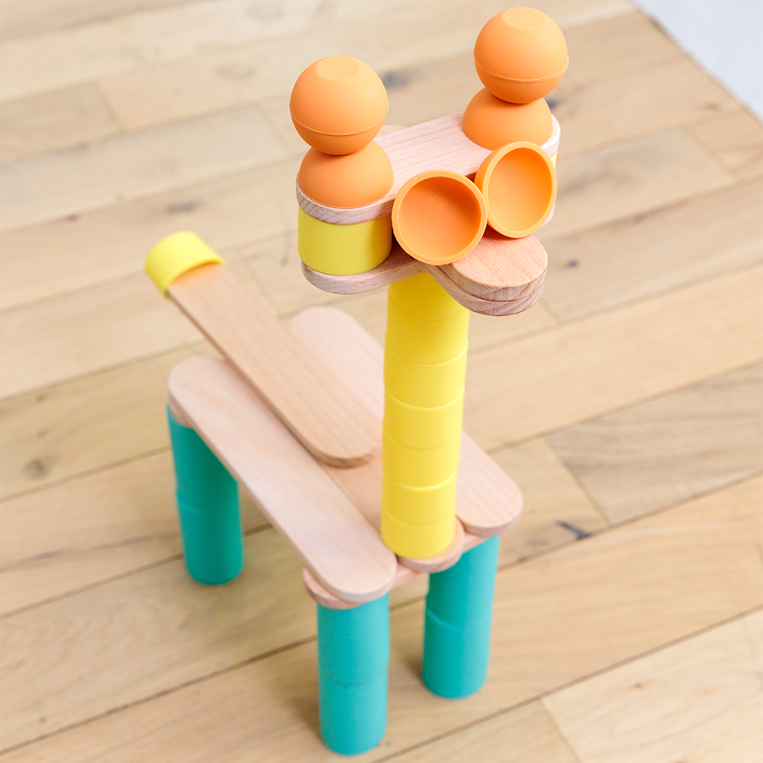 Stix 60 Teile - Pädagogisches Holzbauspielzeug