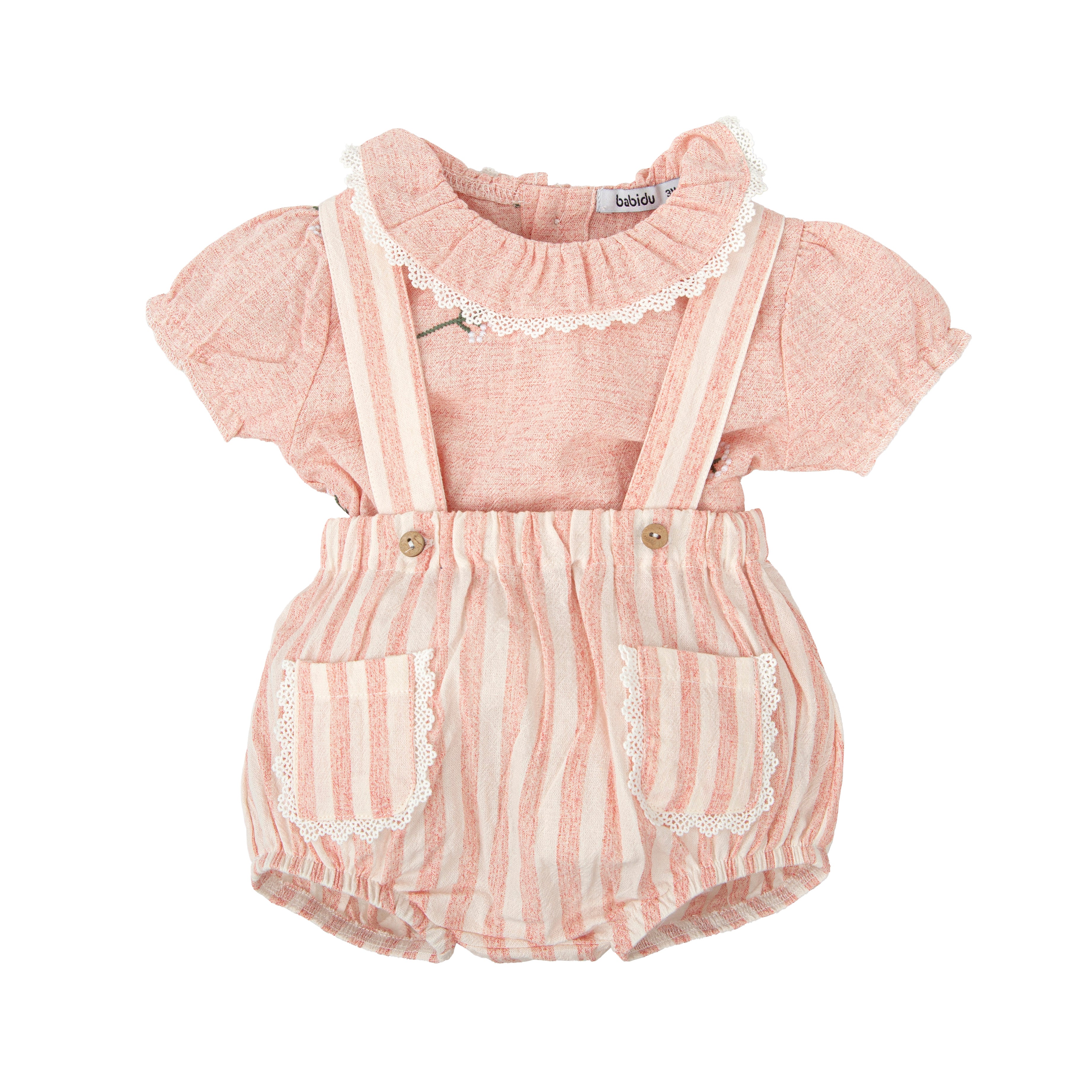 Two -Piece Set - Trebol Blouse & Bloomers