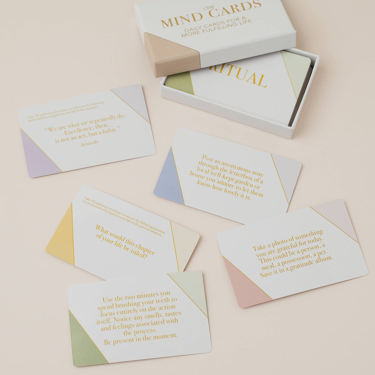 LSW Mind Cards: Daily Mindfulness and Self Care Prompts - Over The Moon
