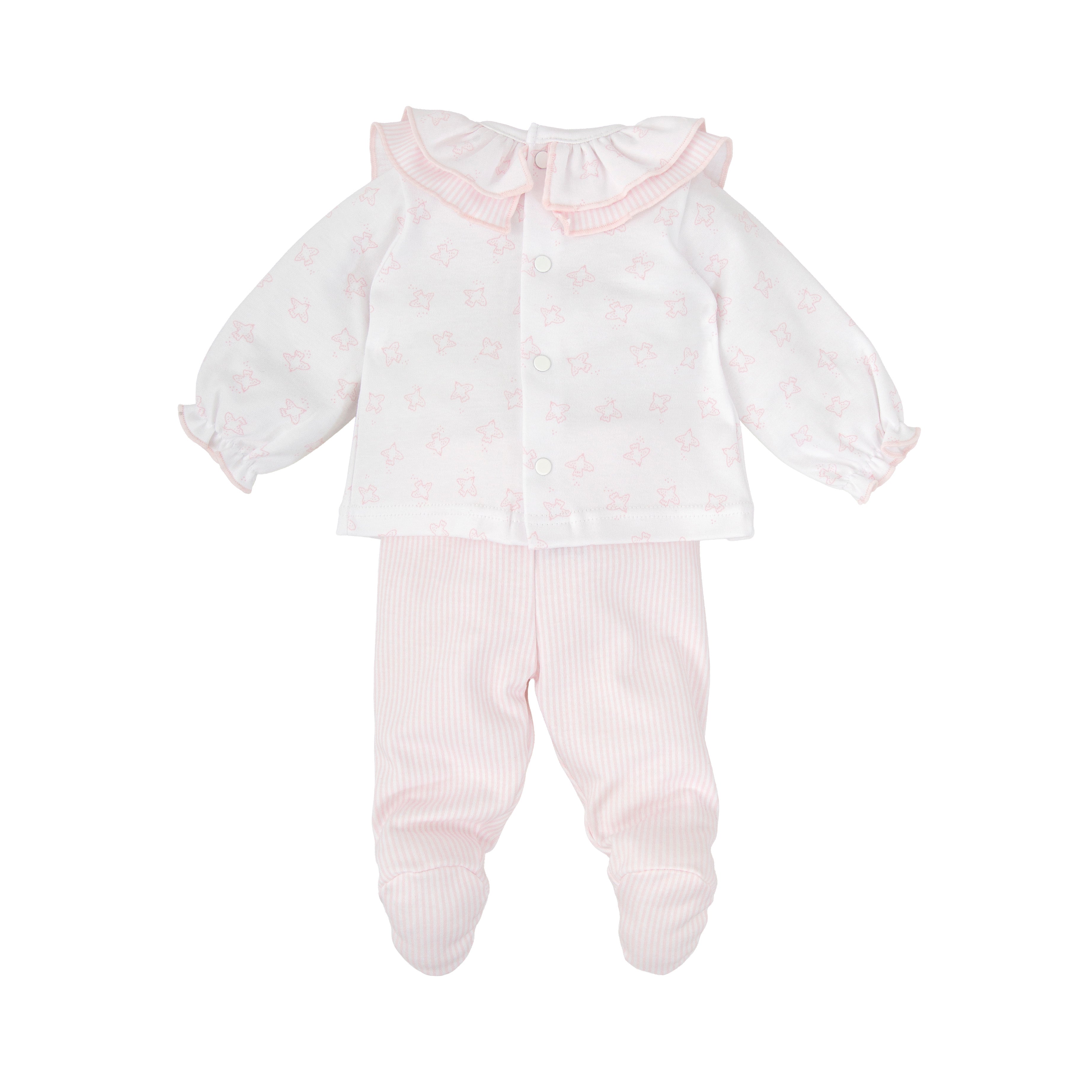 Two Piece Set - Aire Birds Pink