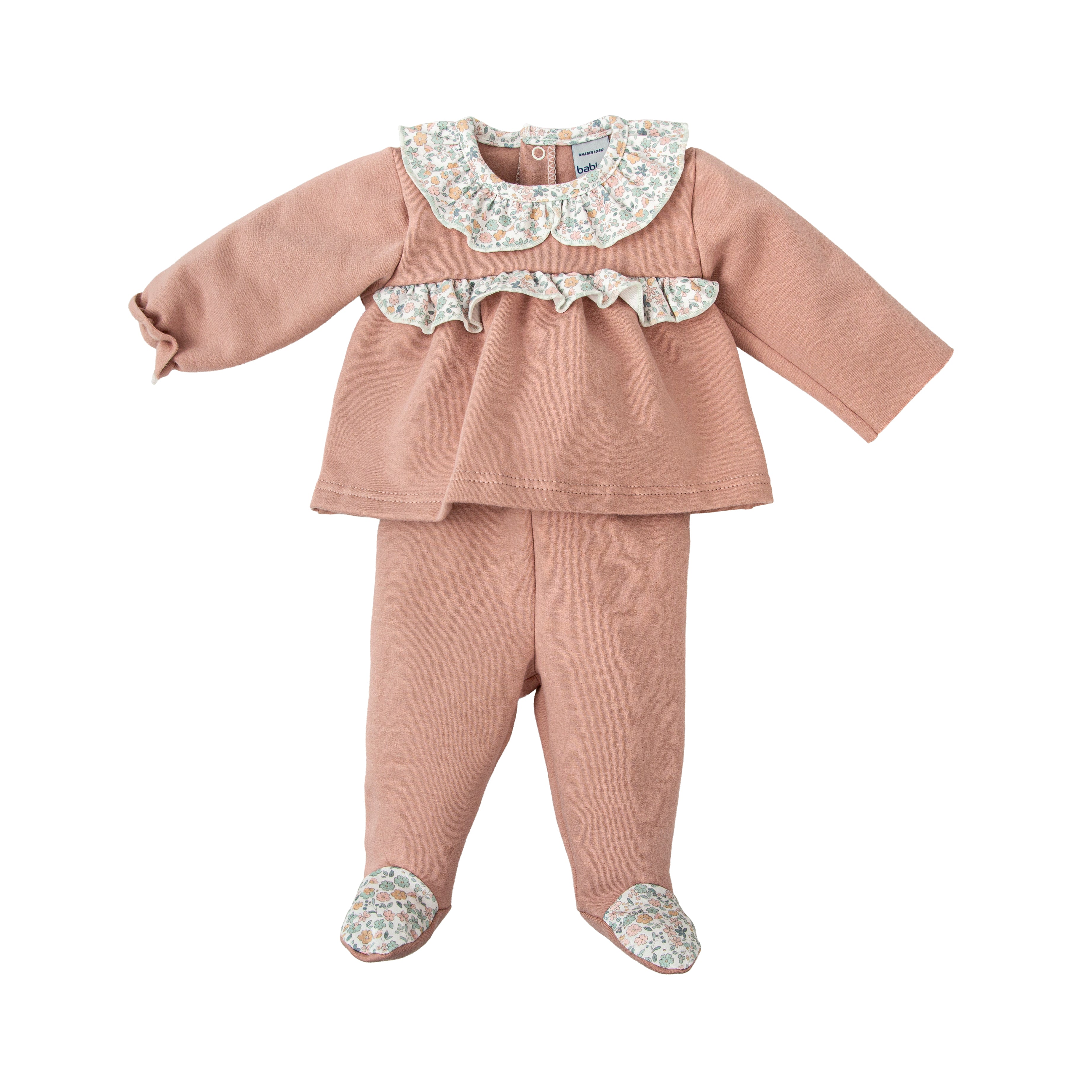 Jogger Set - Bosco Old Rose & Ditsy Print