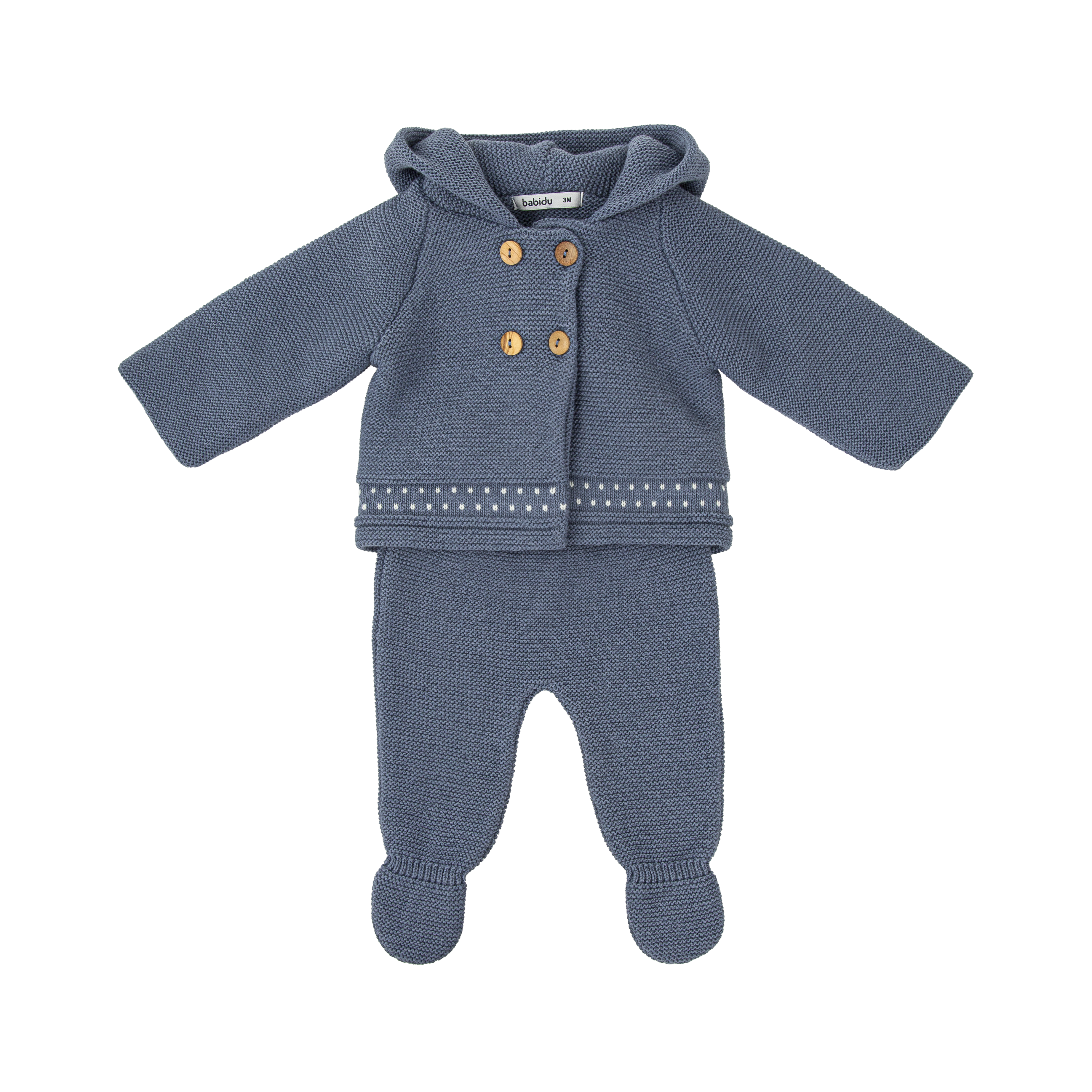 Knitted Set - Midnight Hooded Jacket & Trousers