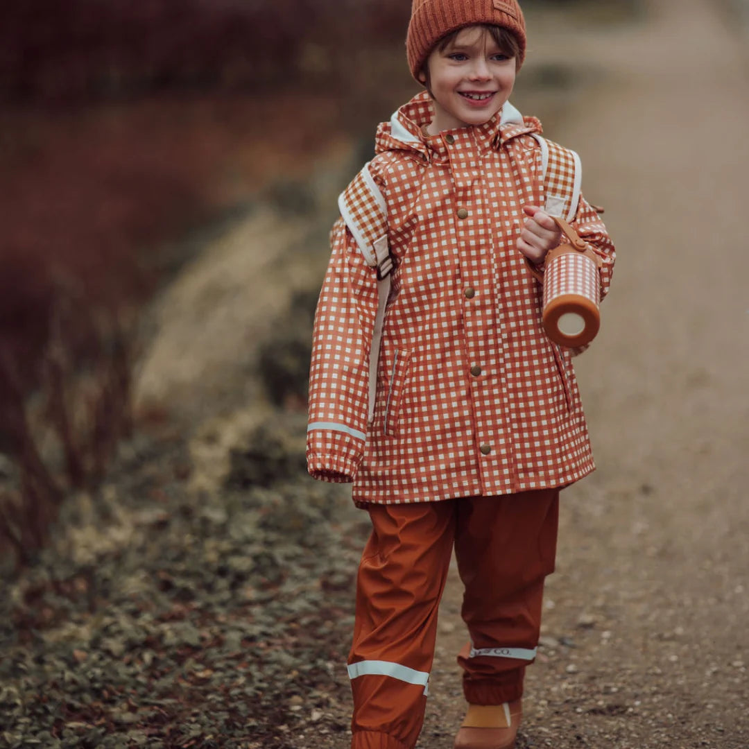 Fishtail Rain Jacket - Sienna Gingham