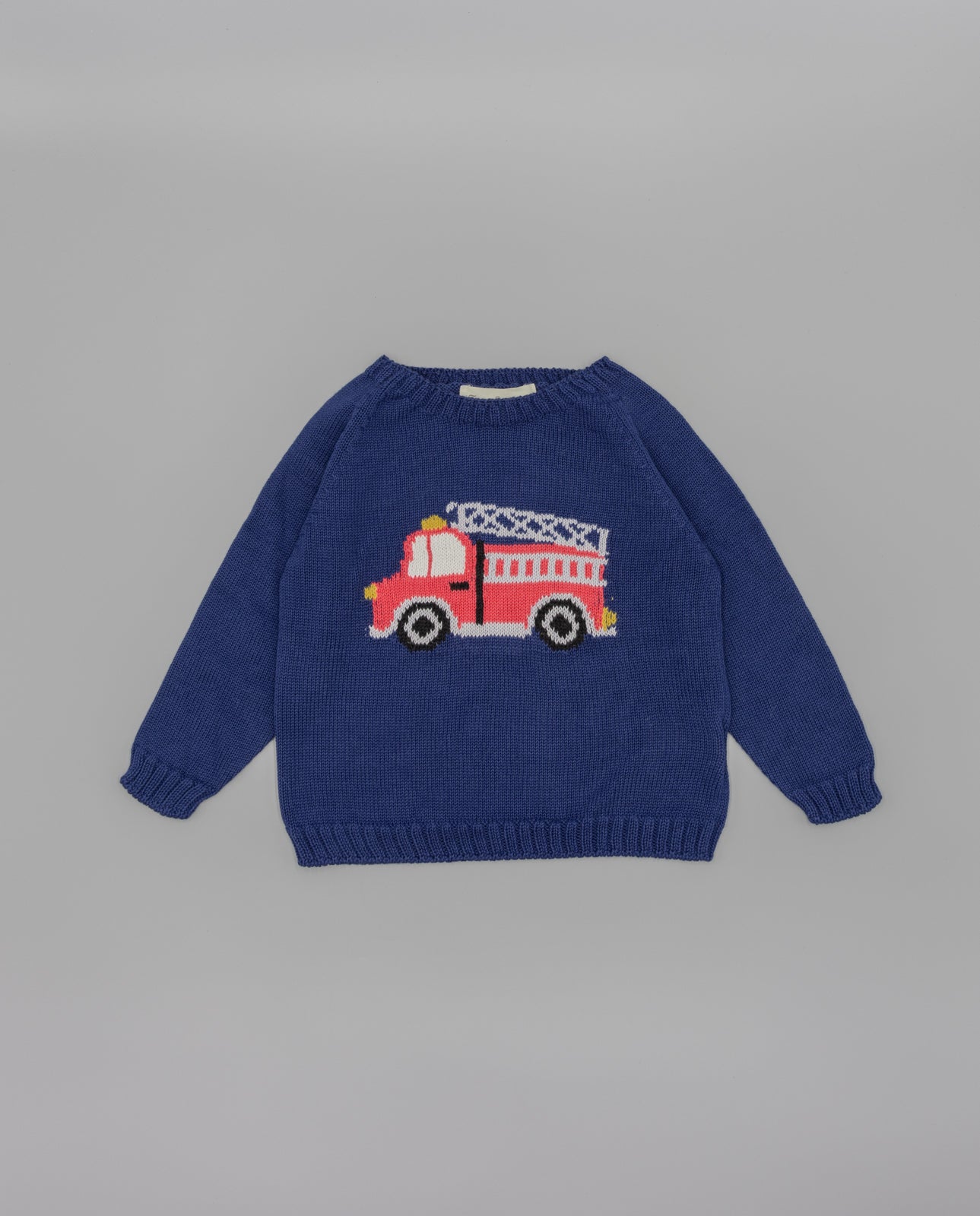 Pullover - Marineblaues Feuerwehrauto