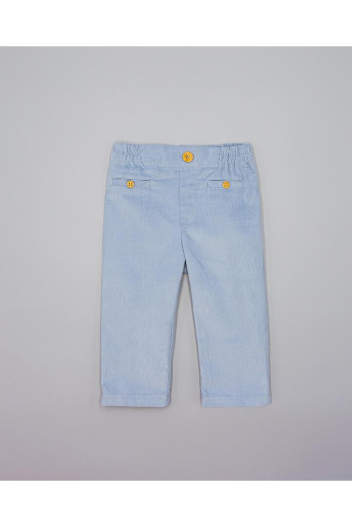 Trousers - Blue Corduroy with Welt Pockets