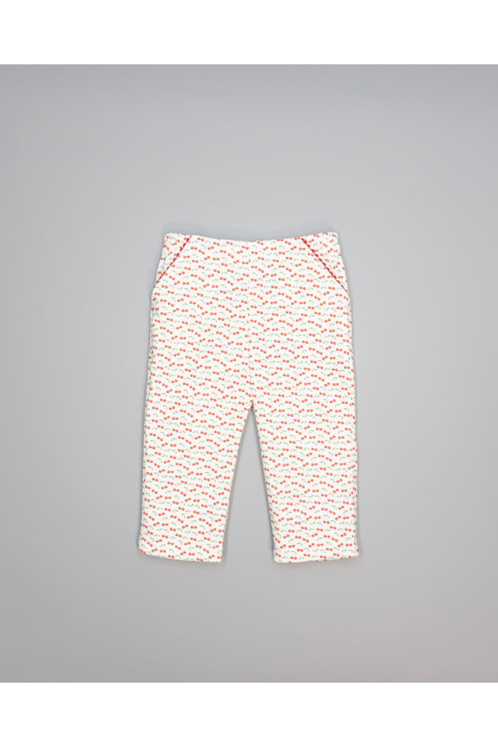 Trousers - Corduroy with Cherry Print