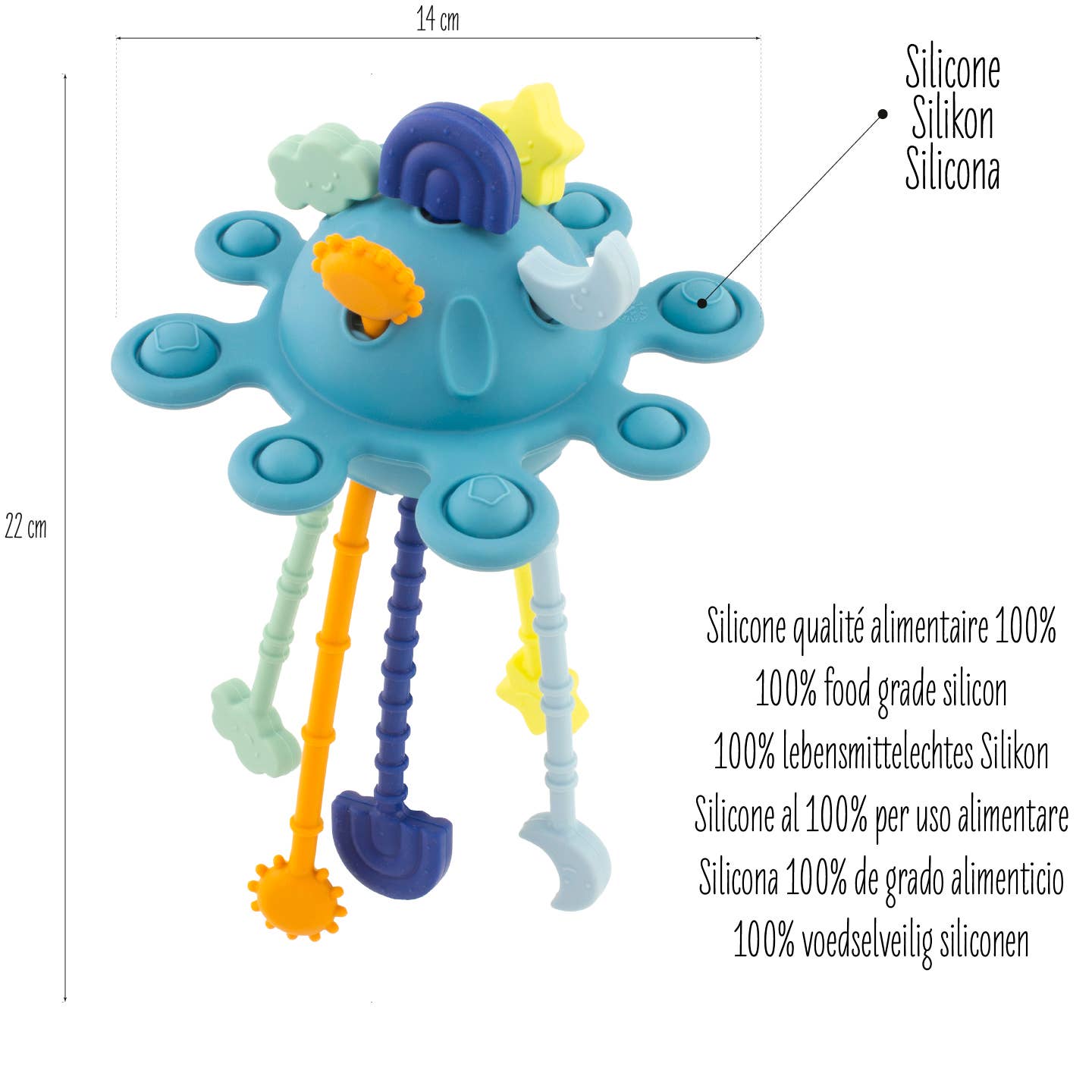 Teether - Silicone Pull Toy