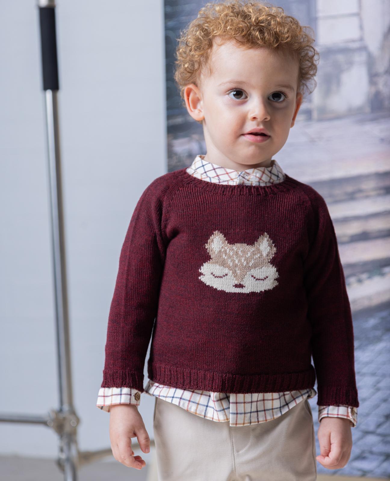 Wool Sweater - Merino Wool with Fox