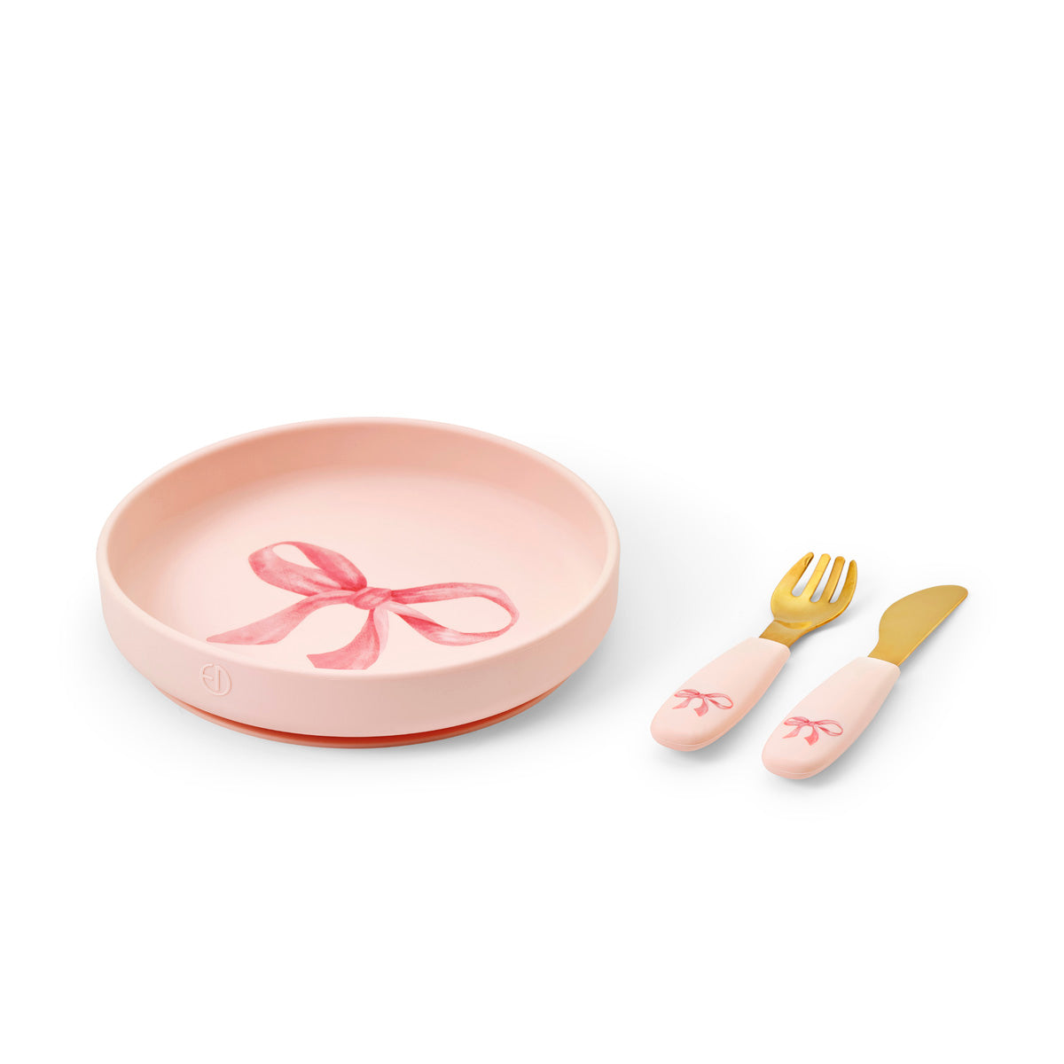 Silikonteller-Set – Rosy Bow