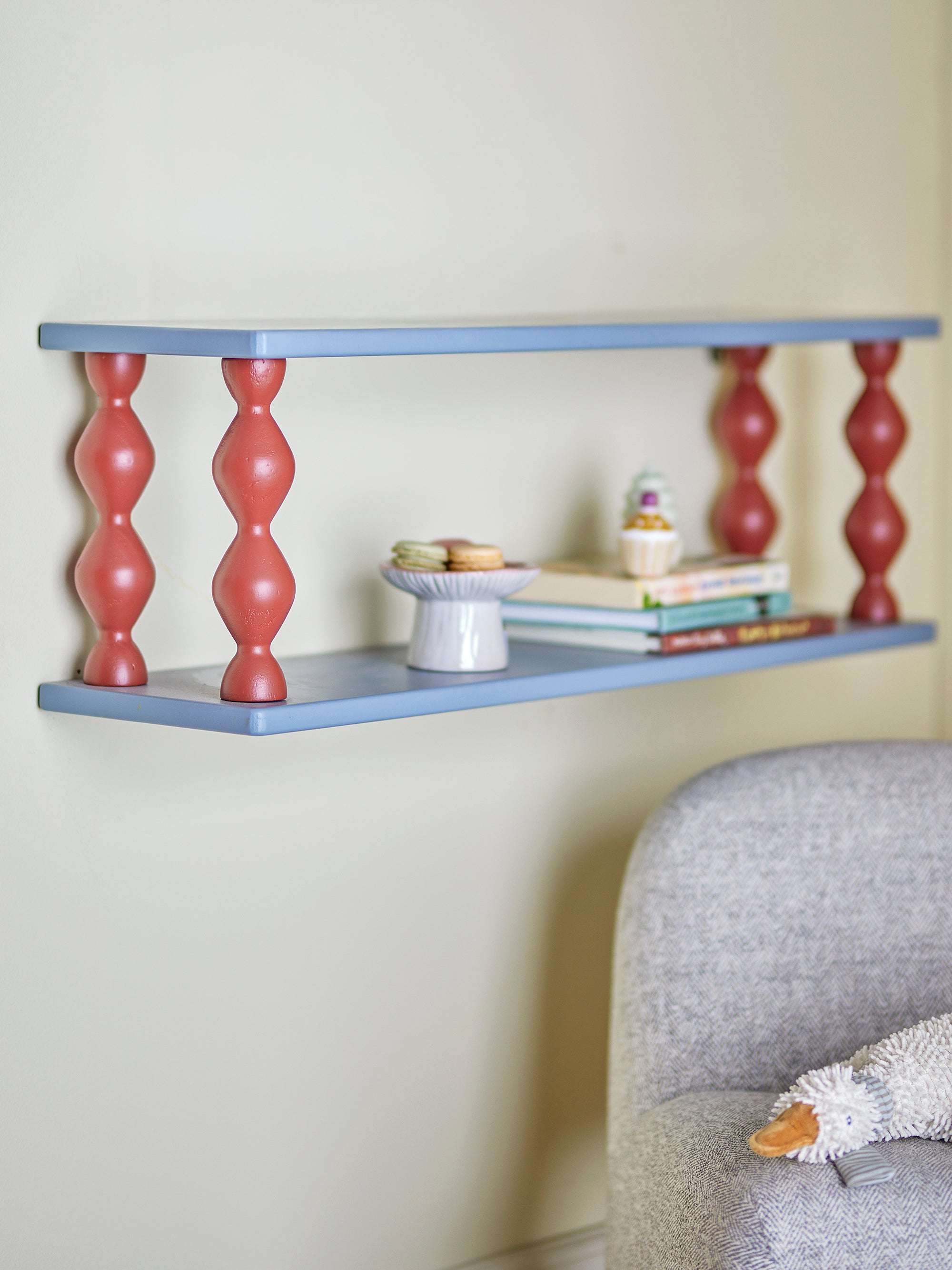Bibiola Shelf - Blue & Wine