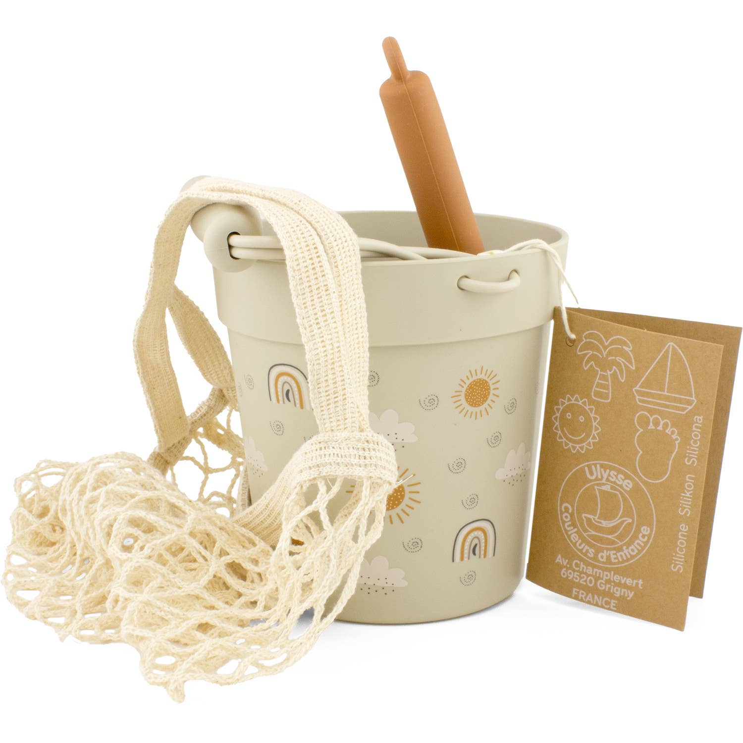 Silicone Beach Bucket: Rainbows