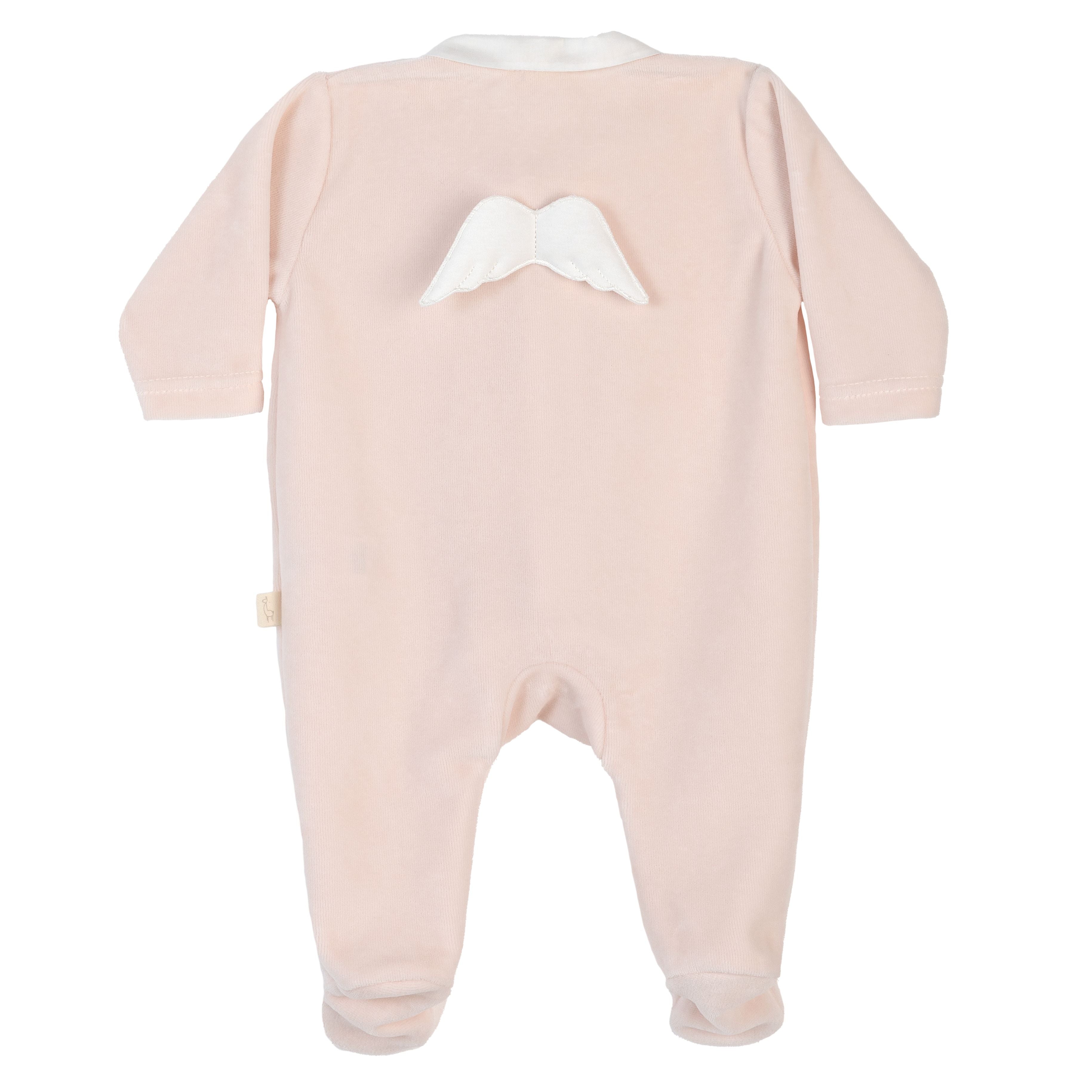 Babygrow - Angel Wings Peach Pink Velour