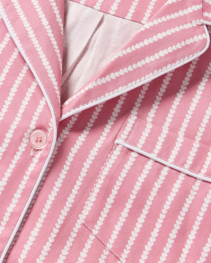 Damen-Pyjama – Twill „Love Lines“