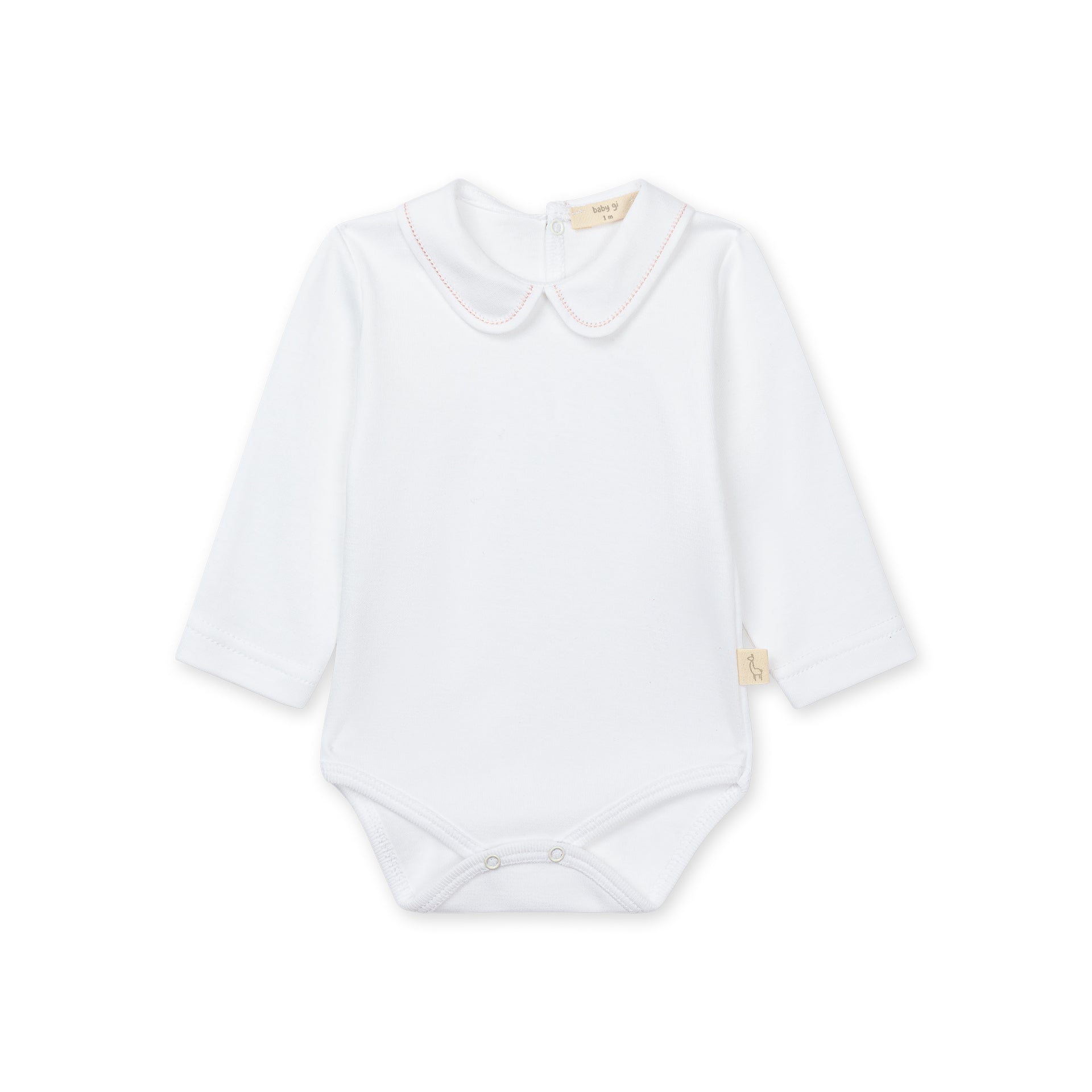 Bodysuit - Peter Pan Collar Pink Stitch