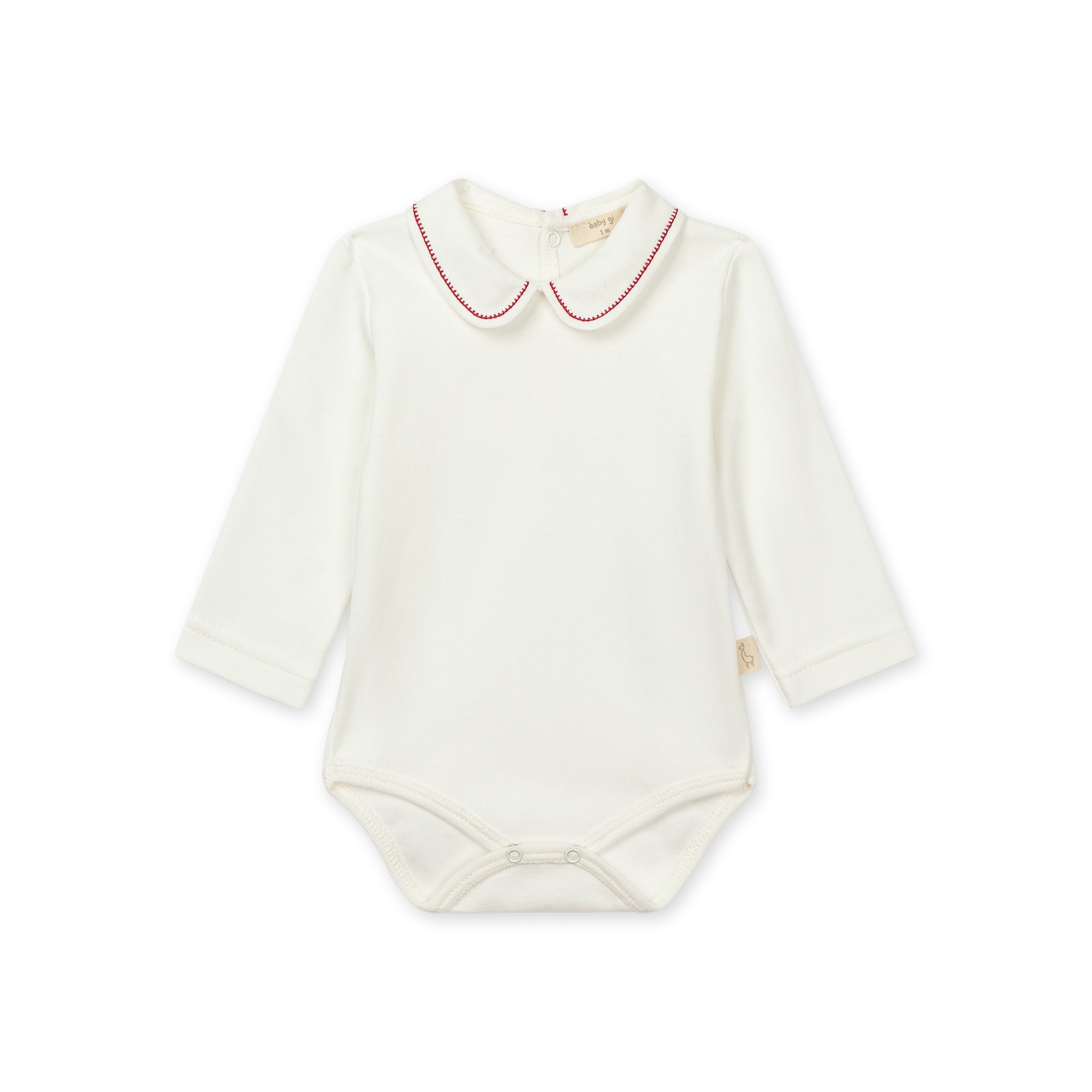 Bodysuit - Peter Pan Collar Bordeaux Stitch