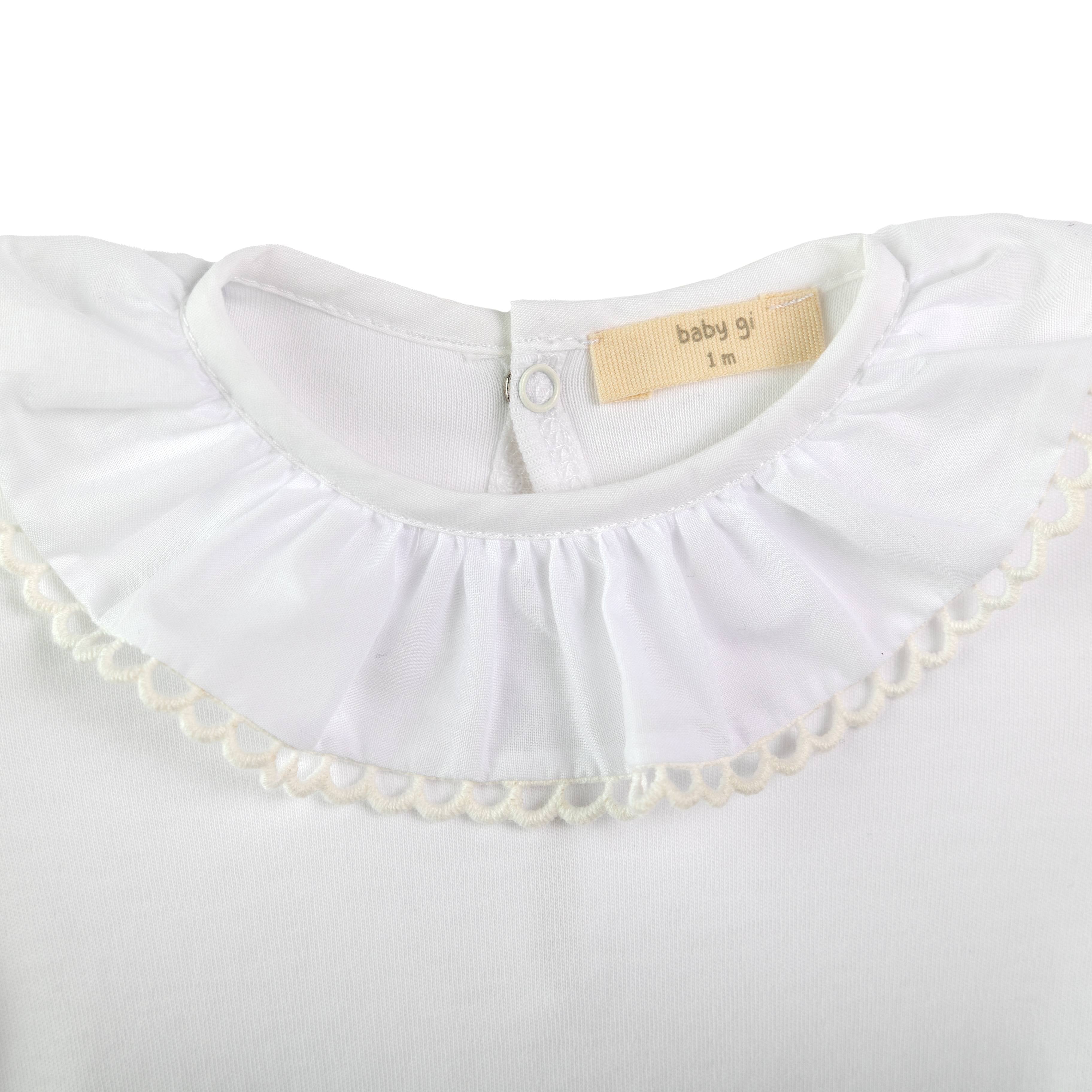 Bodysuit - Frill Loop White