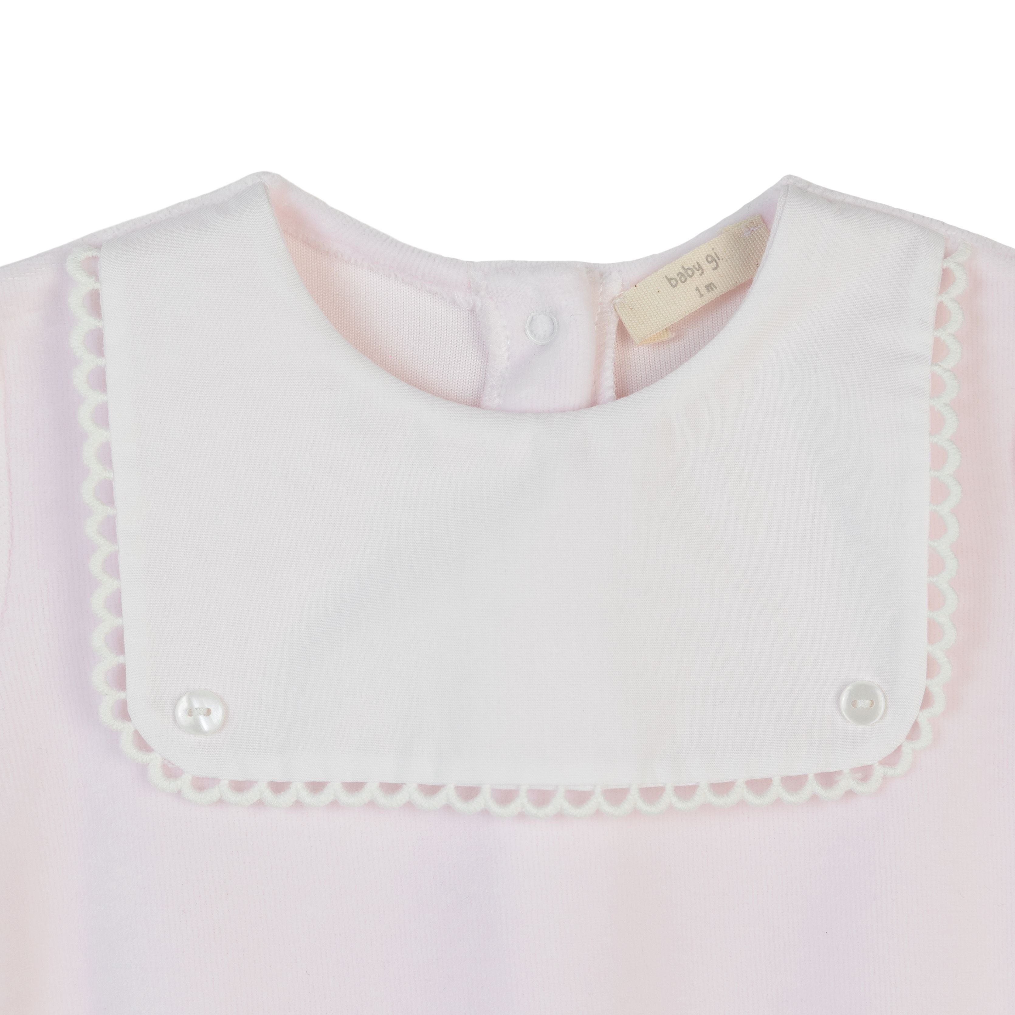 Baby-Overall - Rosa Latz mit Schlaufen