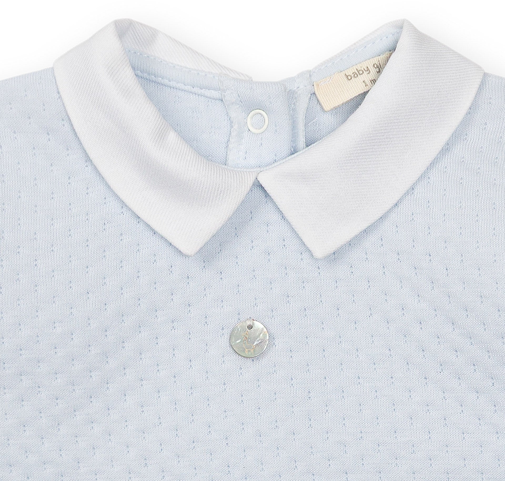 Babygrow - Blue Jacquard