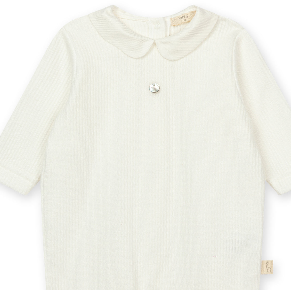 Babygrow - Ivory Ribbed - Over The Moon