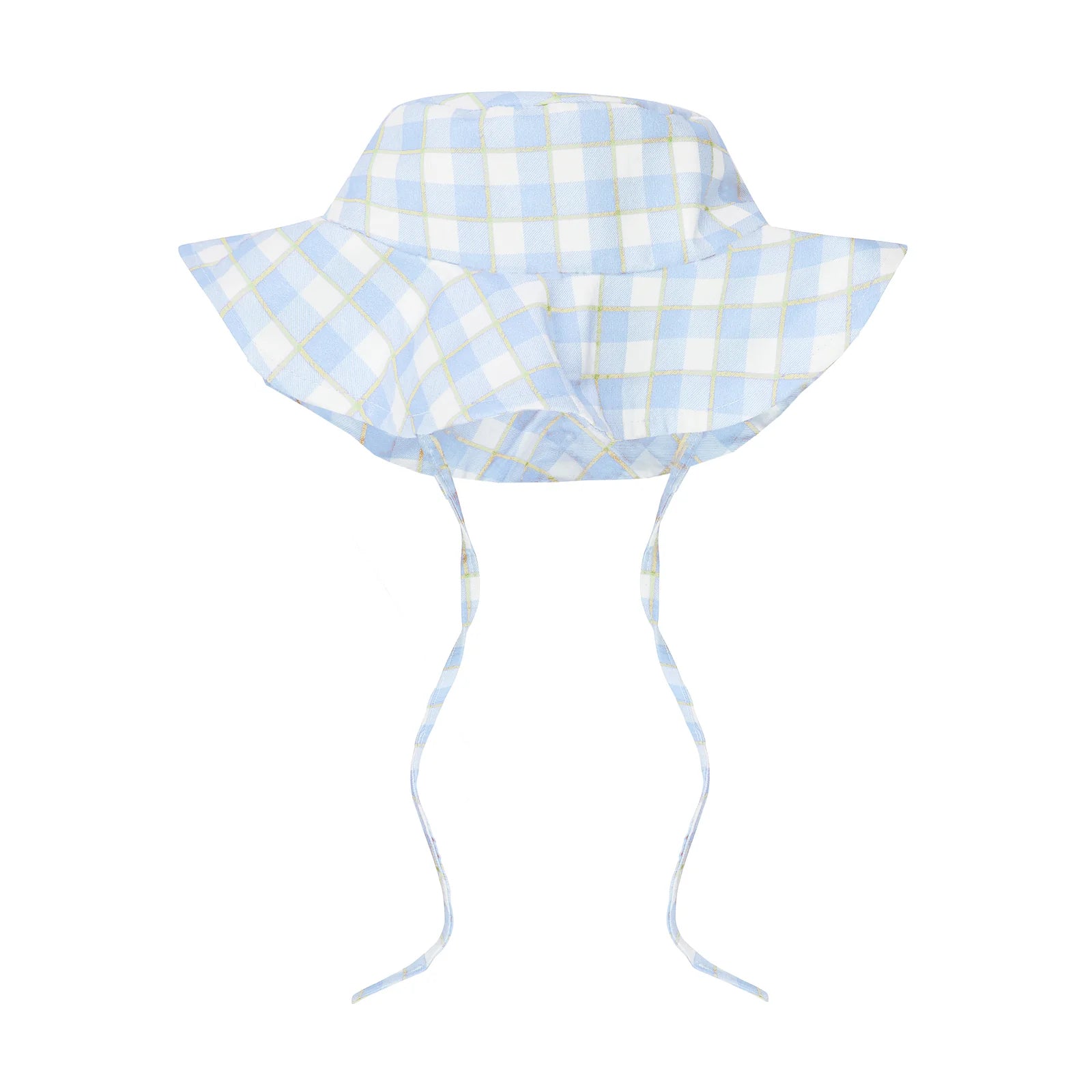 Swim Hat - Soft Blue Gingham