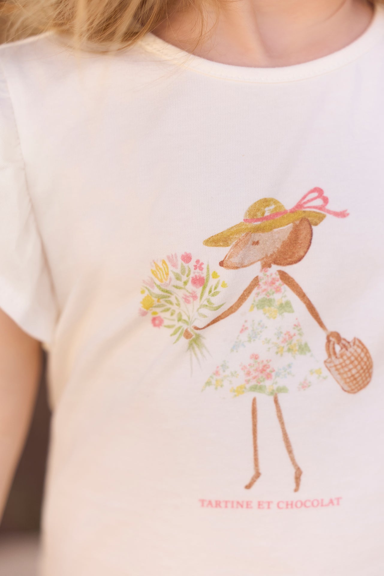 T-Shirt - Ecru Illustration Summer Garden