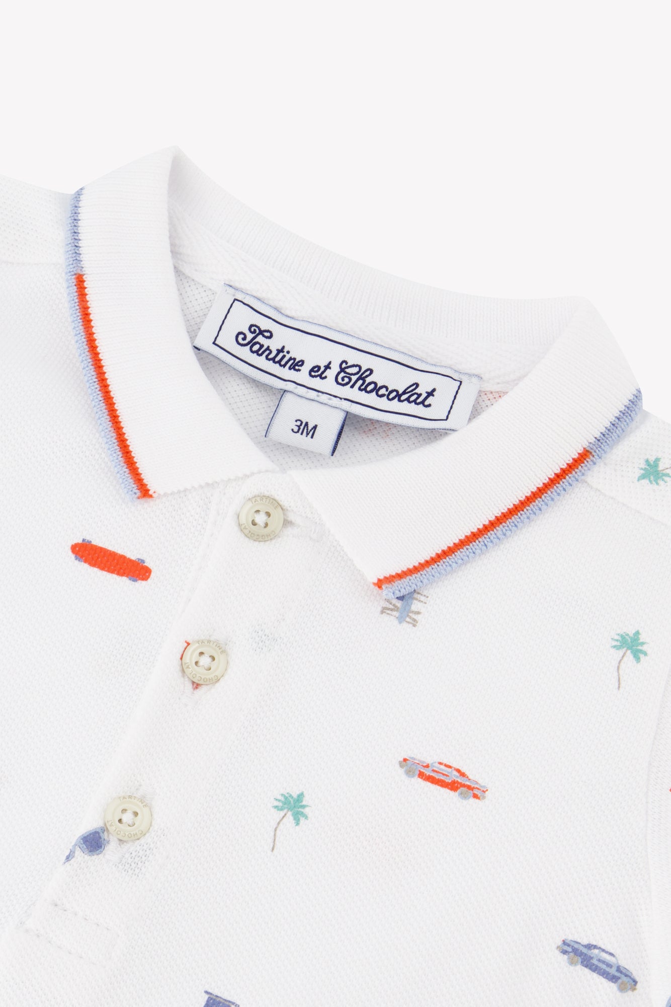 Polo Shirt - Spicy Orange City Adventure White / 6M