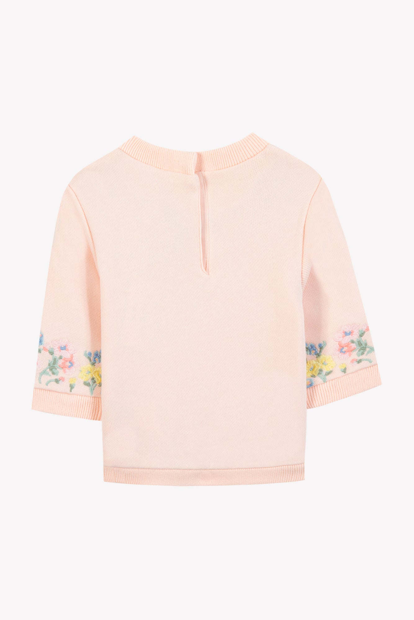 Sweatshirt - Pale Pink Embroidery Flowery Pale Pink / 12M