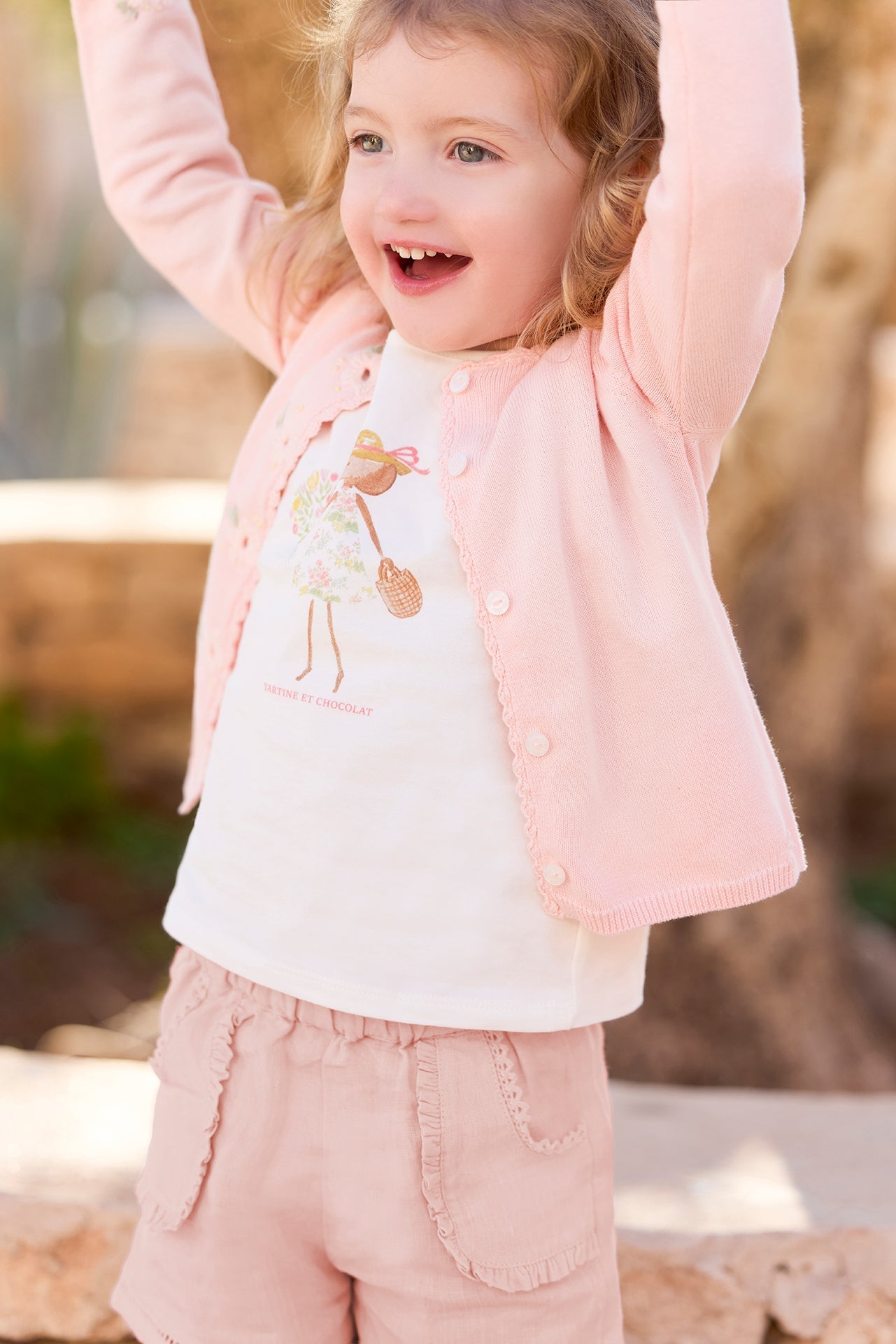 T-Shirt - Ecru Illustration Summer Garden