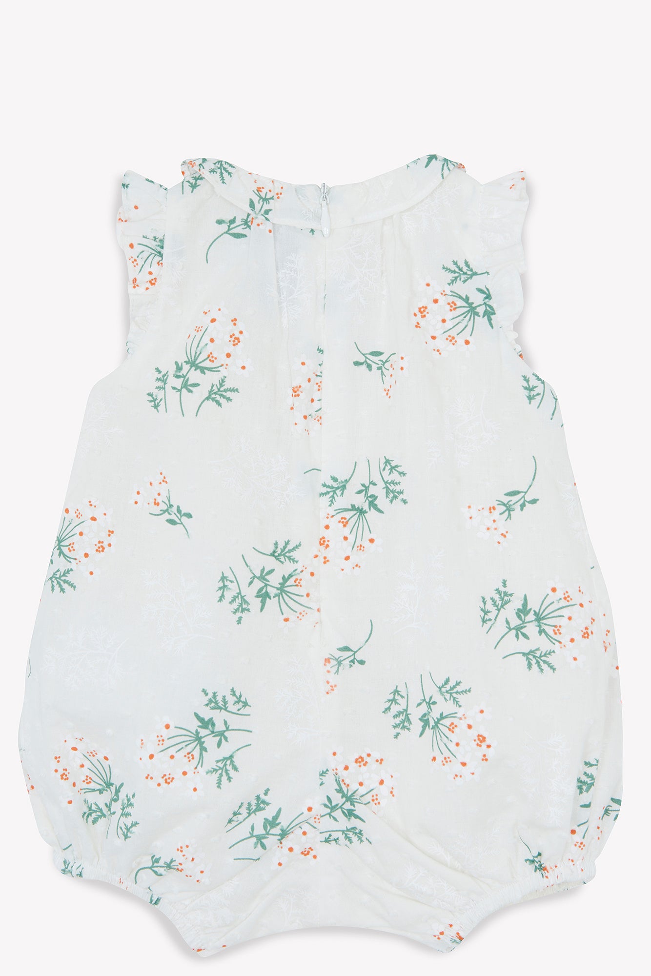 Romper - White Smock Print Flowery White / 3M