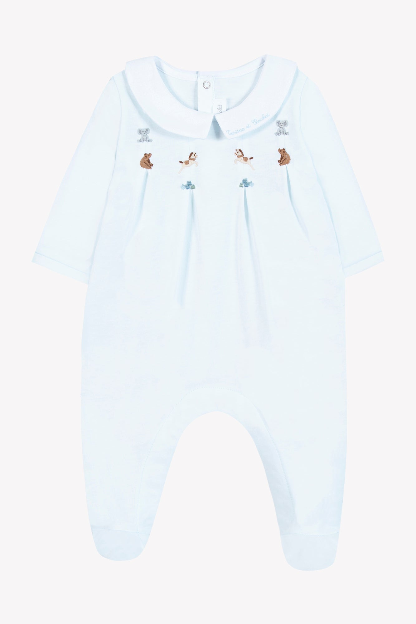 Babygrow - Sky Embroidery Animals Sky Blue / 3M