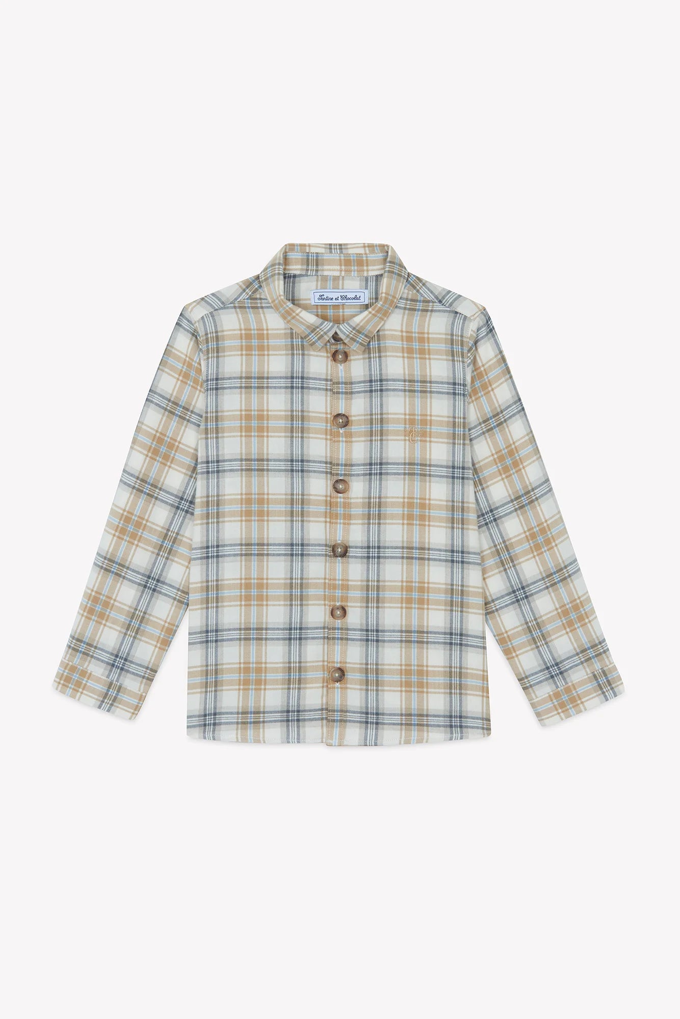 Shirt - Ecru/Beige Check shirt