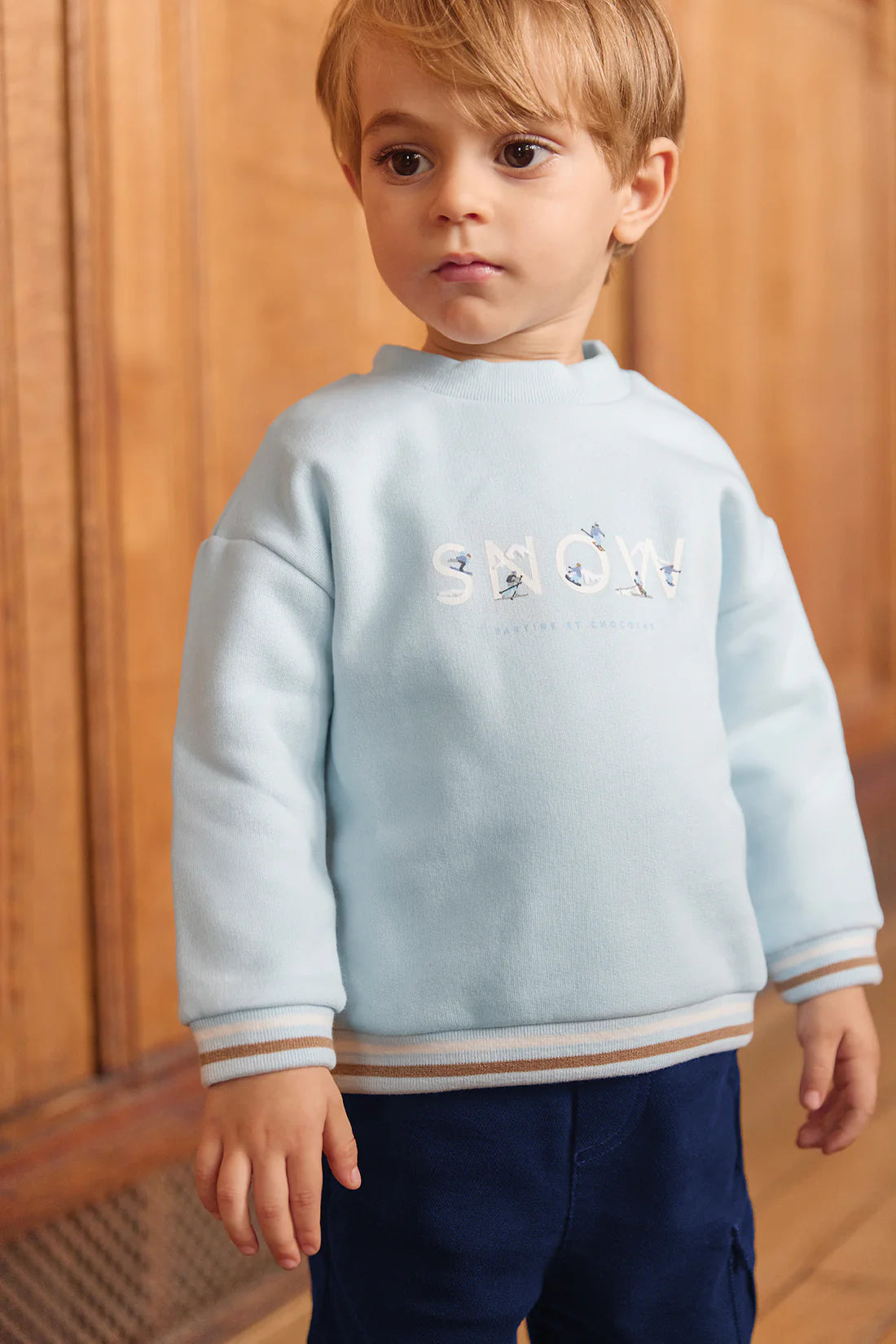 Jumper - Ice Blue Logo Sweater